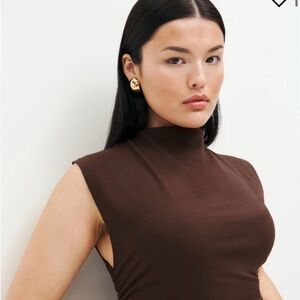 Reformation Alden Knit Dress in Chocolate Brown 🤎